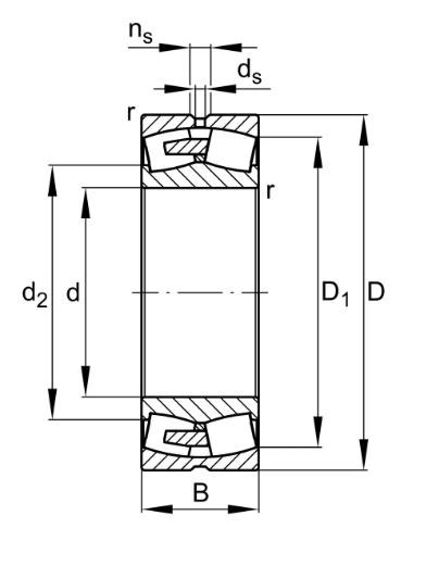 231/500-BEA-XL-MB1-C3 Spherical Roller Bearing drawing 231/500-BEA-XL-MB1-C3 Spherical Roller Bearing drawing